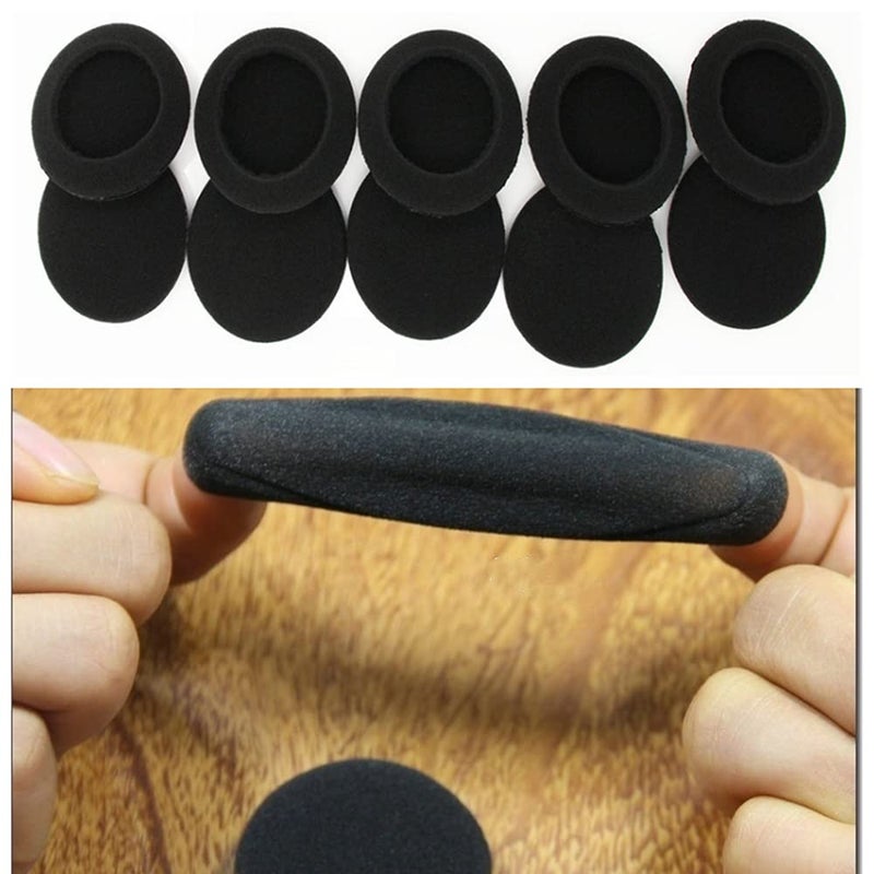 Koffmon 5 Pairs SHB4000WT Earpads Replacement Foam Ear Pads Pillow Cushion Cover Cups Parts Compatible with Philips SHB4000 SHB 4000WT Headphones (Black) - Image 3